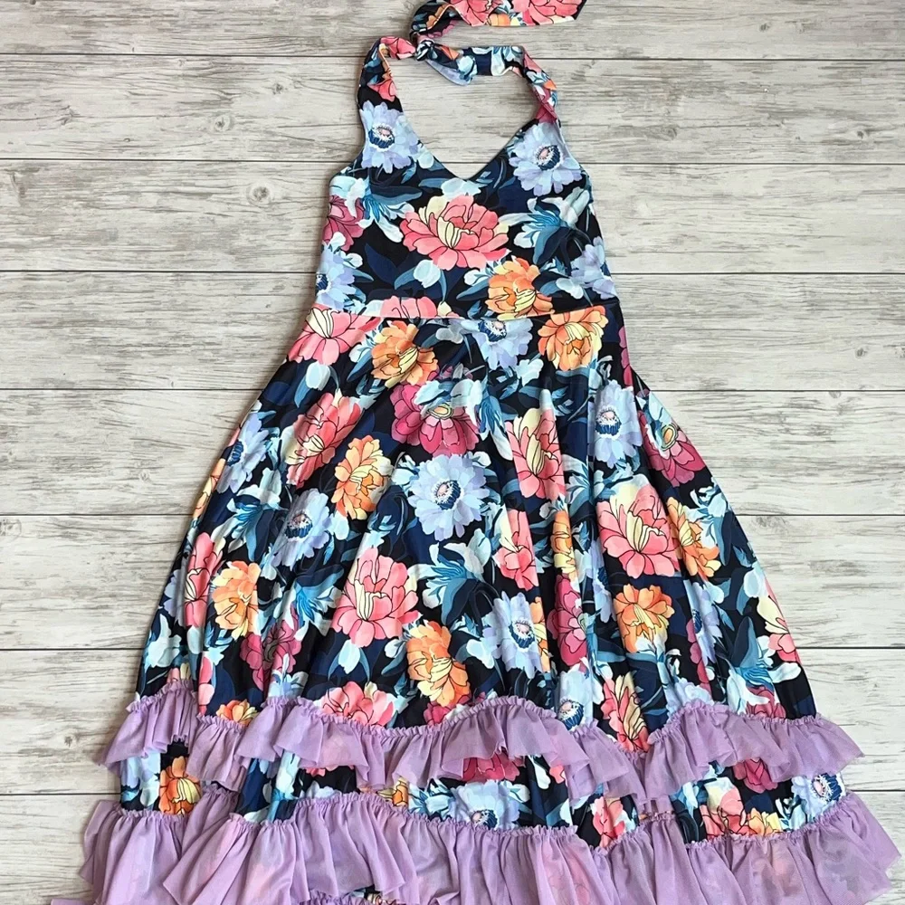 Oopsie Daisy Girls Halter Dress Size 12 - Picture 2 of 7